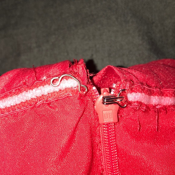 Red Ruffle Mini Dress - Picture 5 of 5